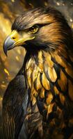 AI generated Free photo wild eagle standing majestic scene generative ai