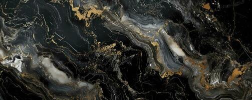 AI generated Dark color marble texture, black marble background. photo