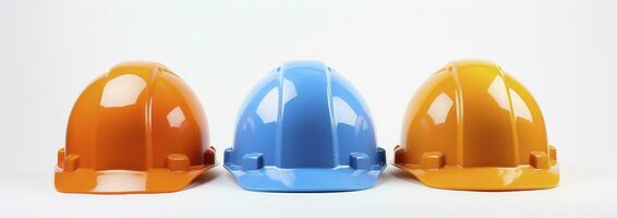 AI generated Construction safety helmet isolated on white background photo