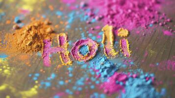 AI generated Holi A Festival of Colors and Spring photo