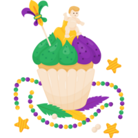 King Cake cupcake png