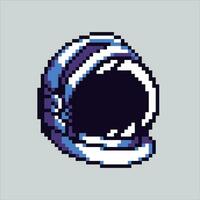 Pixel art illustration Space Astronaut. Pixelated Astro Helmet. Space Astronaut Helmet pixelated for the pixel art game and icon for website and video game. old school retro. vector