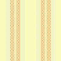 Selection lines background seamless, flow fabric texture vector. Mockup vertical stripe textile pattern in light and orange colors. vector