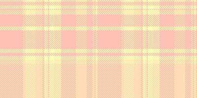 Up vector pattern plaid, paint tartan texture check. Guy background textile seamless fabric in light and peach puff colors.