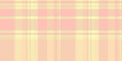 Up vector pattern plaid, paint tartan texture check. Guy background textile seamless fabric in light and peach puff colors.