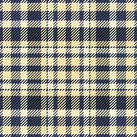 Vector textile seamless of plaid fabric texture with a background tartan check pattern.