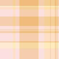 Clothes texture check textile, plain pattern background fabric. Tape plaid tartan vector seamless in orange and light colors.