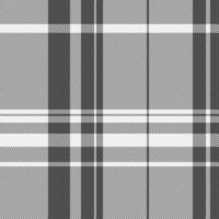 Intricate textile texture fabric, free background check pattern. Manufacturing plaid tartan vector seamless in grey and white colors.