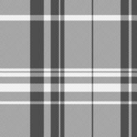 Intricate textile texture fabric, free background check pattern. Manufacturing plaid tartan vector seamless in grey and white colors.