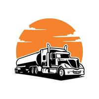 tanker truck illustration logo vector
