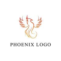 Phoenix bird logo design vector template