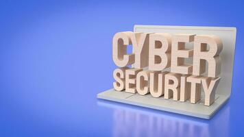 The cyber security for technology and it concept 3d rendering. photo