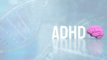 The ADHD for medical or education concept 3d rendering. photo