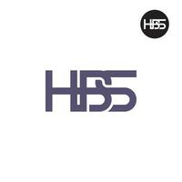 Letter HBS Monogram Logo Design vector