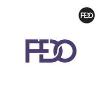 Letter FDO Monogram Logo Design vector