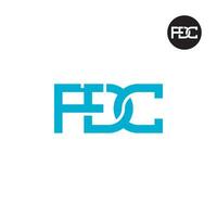 letra fcc monograma logo diseño vector