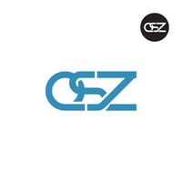 Letter QSZ Monogram Logo Design vector