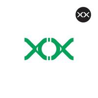 Letter XOX Monogram Logo Design vector