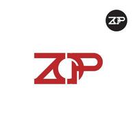 Letter ZOP Monogram Logo Design vector
