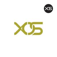 Letter XOS Monogram Logo Design vector