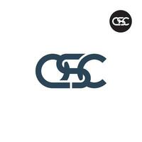 Letter QSC Monogram Logo Design vector