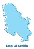 Serbia simple outline map vector illustration