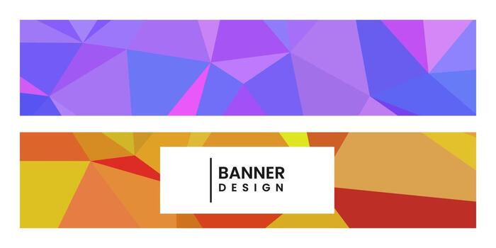 conjunto de pancartas con resumen vibrante vistoso antecedentes con triangulos vector