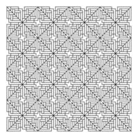 Abstract Black and White Geometric Design with Flowing Hand-Drawn Lines vector