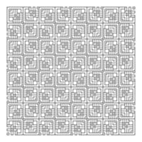 Abstract Black and White Geometric Design with Flowing Hand-Drawn Lines vector
