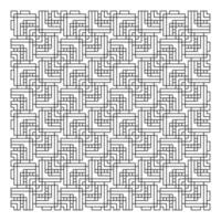 Abstract Black and White Geometric Design with Flowing Hand-Drawn Lines vector