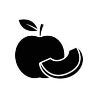 manzana Fruta icono vector diseño modelo sencillo y limpiar