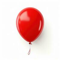 AI generated Balloon on White Background. Decoration, Party, Birthday photo