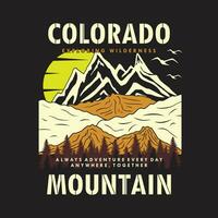 colorado mountain typography vector, graphic design, fashion illustration, for casual style print t shirt vector