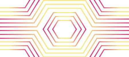 circuit hexagon lines geometric orange gradient design background vector