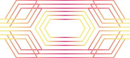 hexagon lines geometric orange gradient design background vector