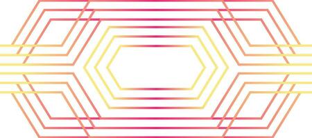 hexagon lines geometric orange gradient design background vector