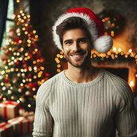 AI generated Christmas Holiday Festival season stock images for business and creative content creation photo