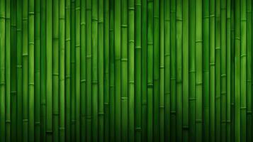 AI generated Horizontal green bamboo background texture photo