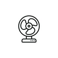 Table fan line icon isolated on white background vector