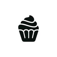 Cupcake icon isolated on white background vector