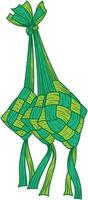 ketupat alias tradicional comida desde Indonesia vector