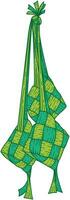 Ketupat aka Traditional Food from Indonesia vector