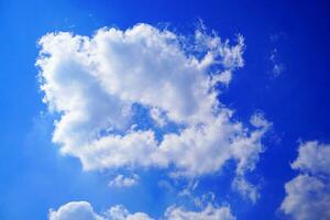 Blue sky and Summer white clouds background. photo