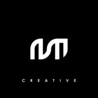NM Letter Initial Logo Design Template Vector Illustration