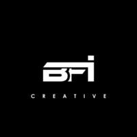 BFI Letter Initial Logo Design Template Vector Illustration