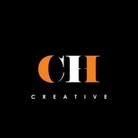 CH Letter Initial Logo Design Template Vector Illustration