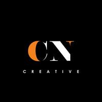 CN Letter Initial Logo Design Template Vector Illustration