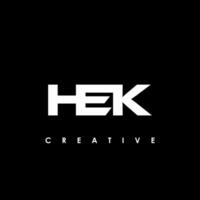 HEK Letter Initial Logo Design Template Vector Illustration