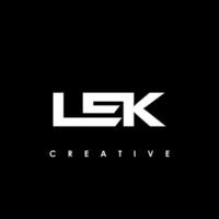 LEK Letter Initial Logo Design Template Vector Illustration