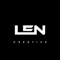 LEN Letter Initial Logo Design Template Vector Illustration